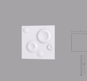 PANOU DECORATIV 3D DIN POLIURETAN, MODEL IRIS