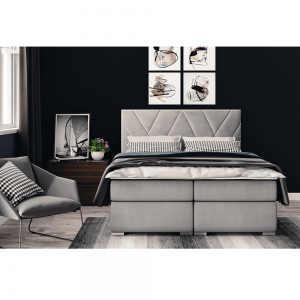 Pat boxspring, gri, 160×200 Melisa